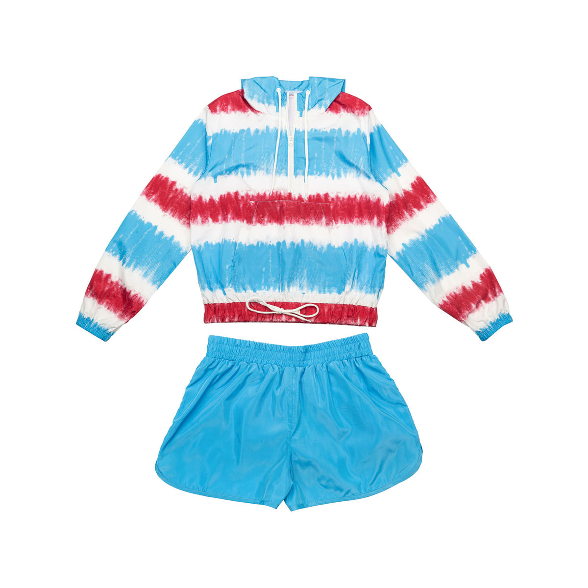 Women’s Windbreaker – Twbjkt094BlueRed-Twbsht062Blue