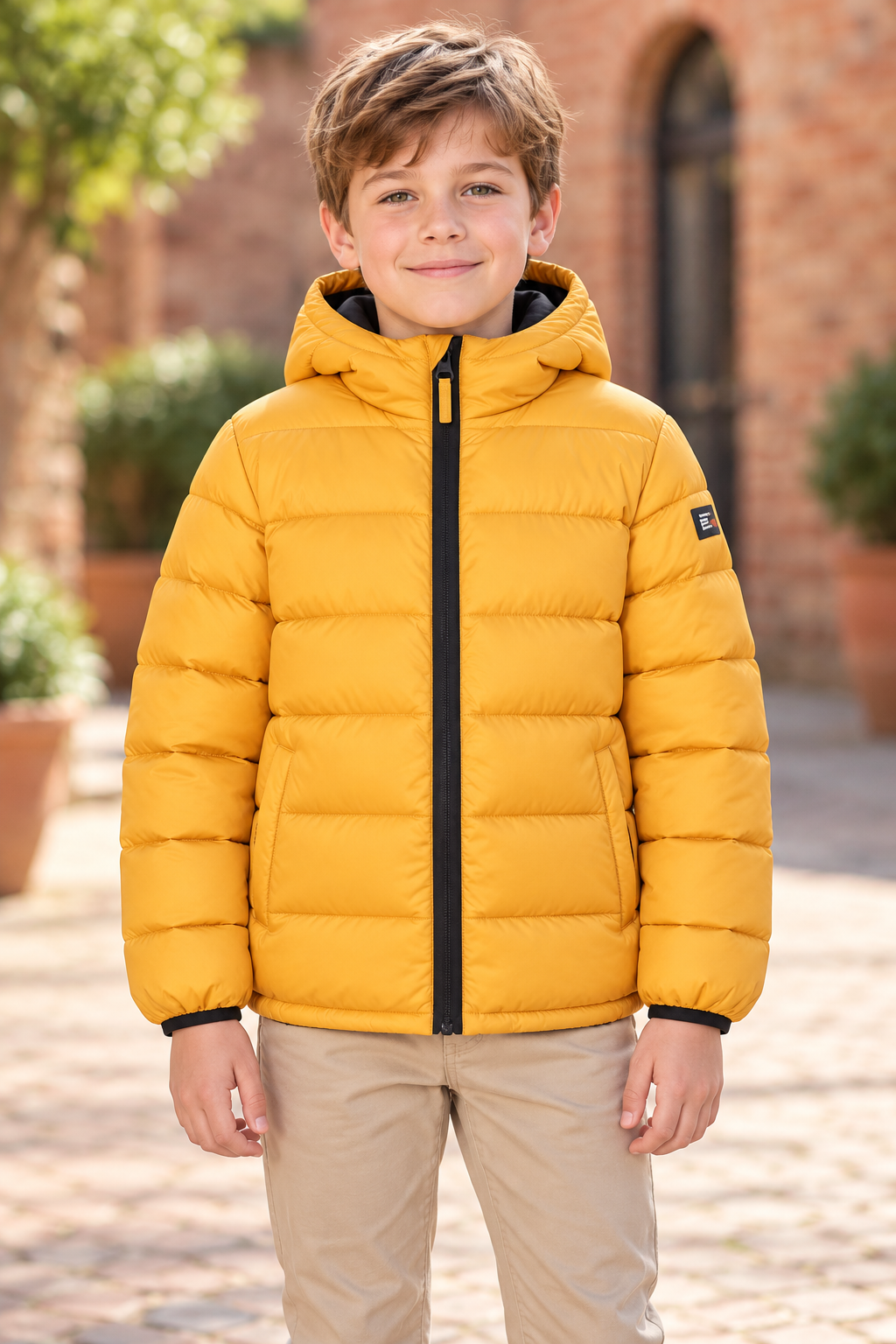 AI-generated BG editorial model: bg22195-yellow styling illustration; original product photo retained.