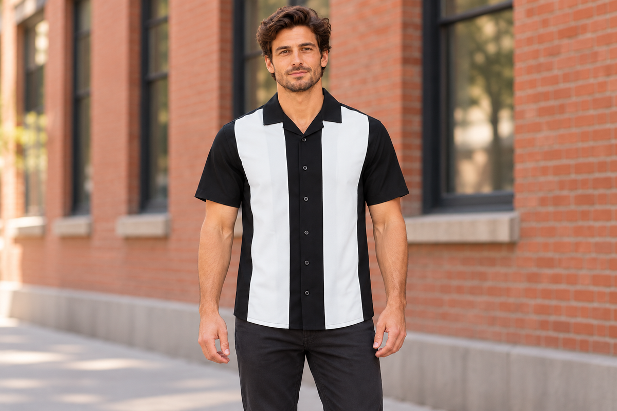 AI-generated BG editorial lifestyle: bgcbs201-blackwhite in a natural urban setting; see original product photo.