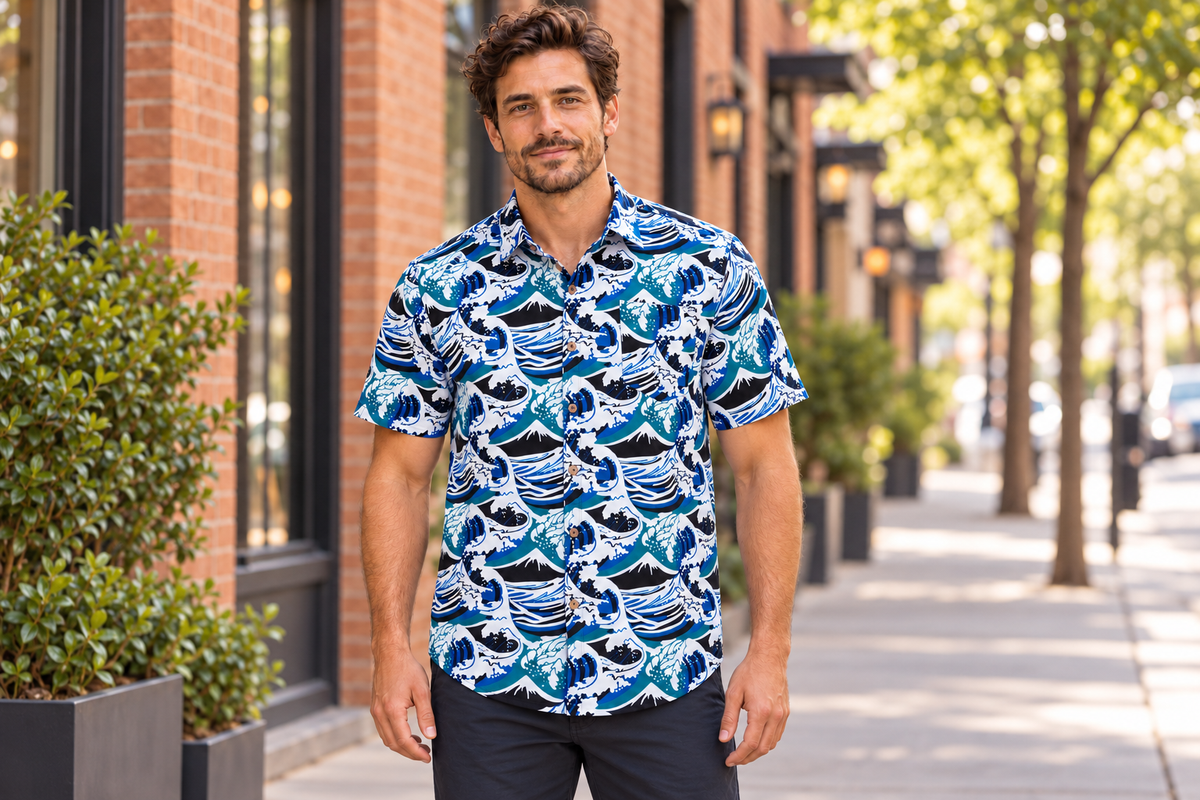AI-generated BG editorial lifestyle: bgh005-aqua in a natural urban setting; see original product photo.