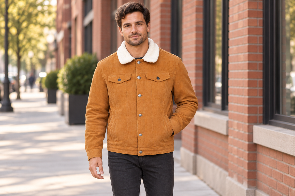 AI-generated BG editorial lifestyle: bgjkt032cs-buck in a natural urban setting; see original product photo.