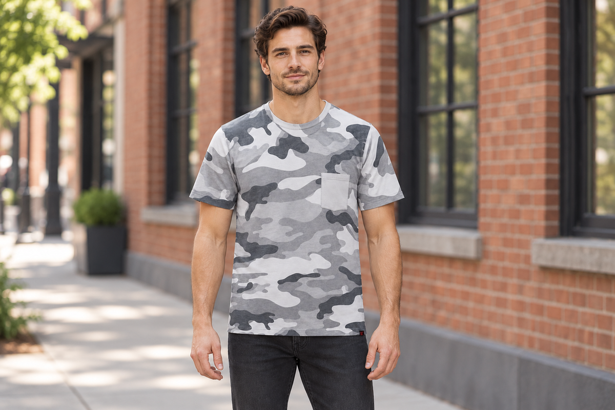 AI-generated BG editorial lifestyle: bgkt7502-lightgrey in a natural urban setting; see original product photo.
