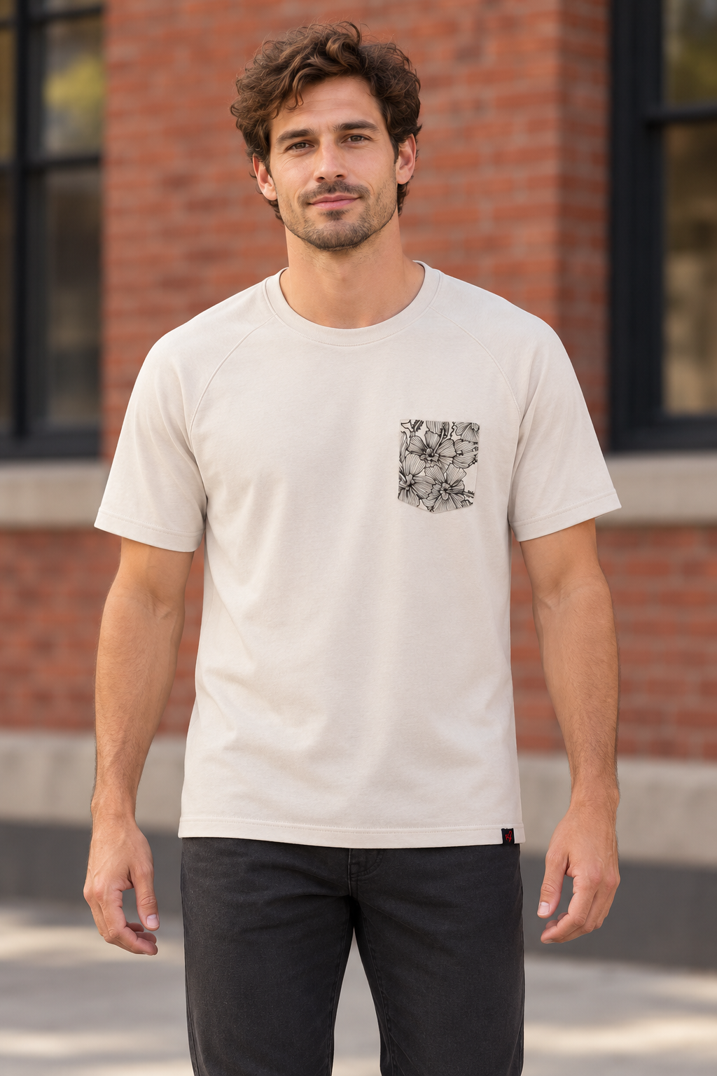 AI-generated BG editorial model: bgkt7505-stone styling illustration; original product photo retained.