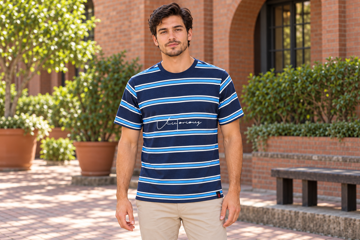 AI-generated BG editorial lifestyle: bgkt7513-navy in a natural urban setting; see original product photo.