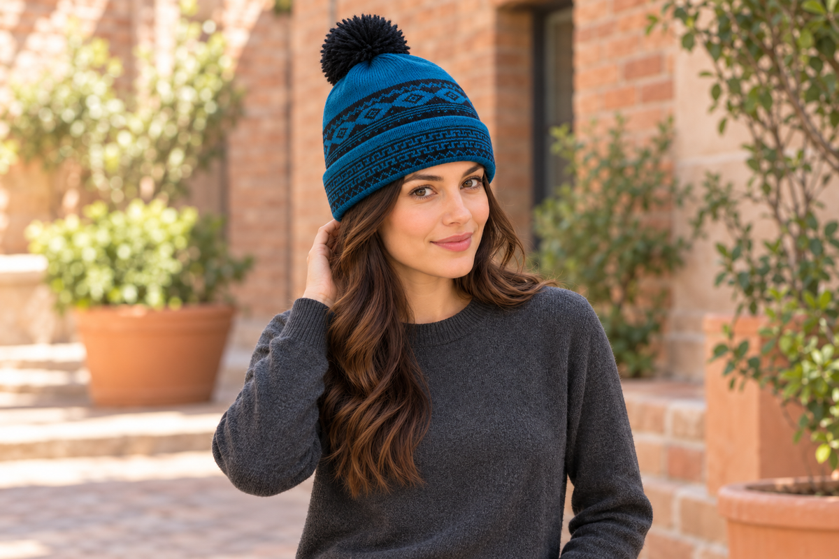 AI-generated BG editorial lifestyle: h15011-blue-vectorpattern in a natural urban setting; see original product photo.