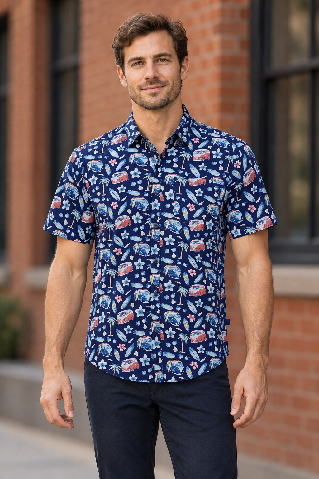 AI-generated BG editorial model: vgh008-navy styling illustration; original product photo retained.