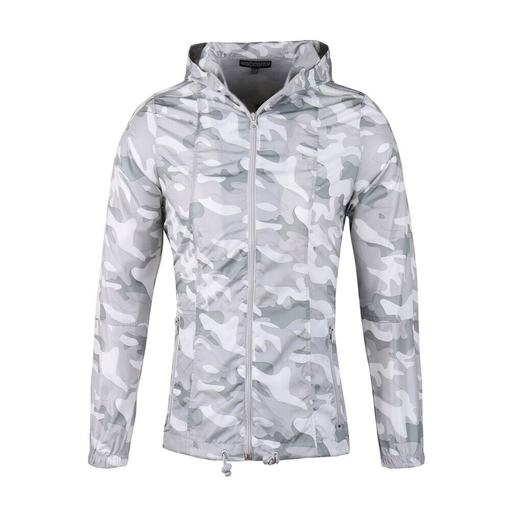 Women’s Windbreaker – VBGJKTW008-GrayWhiteCamo