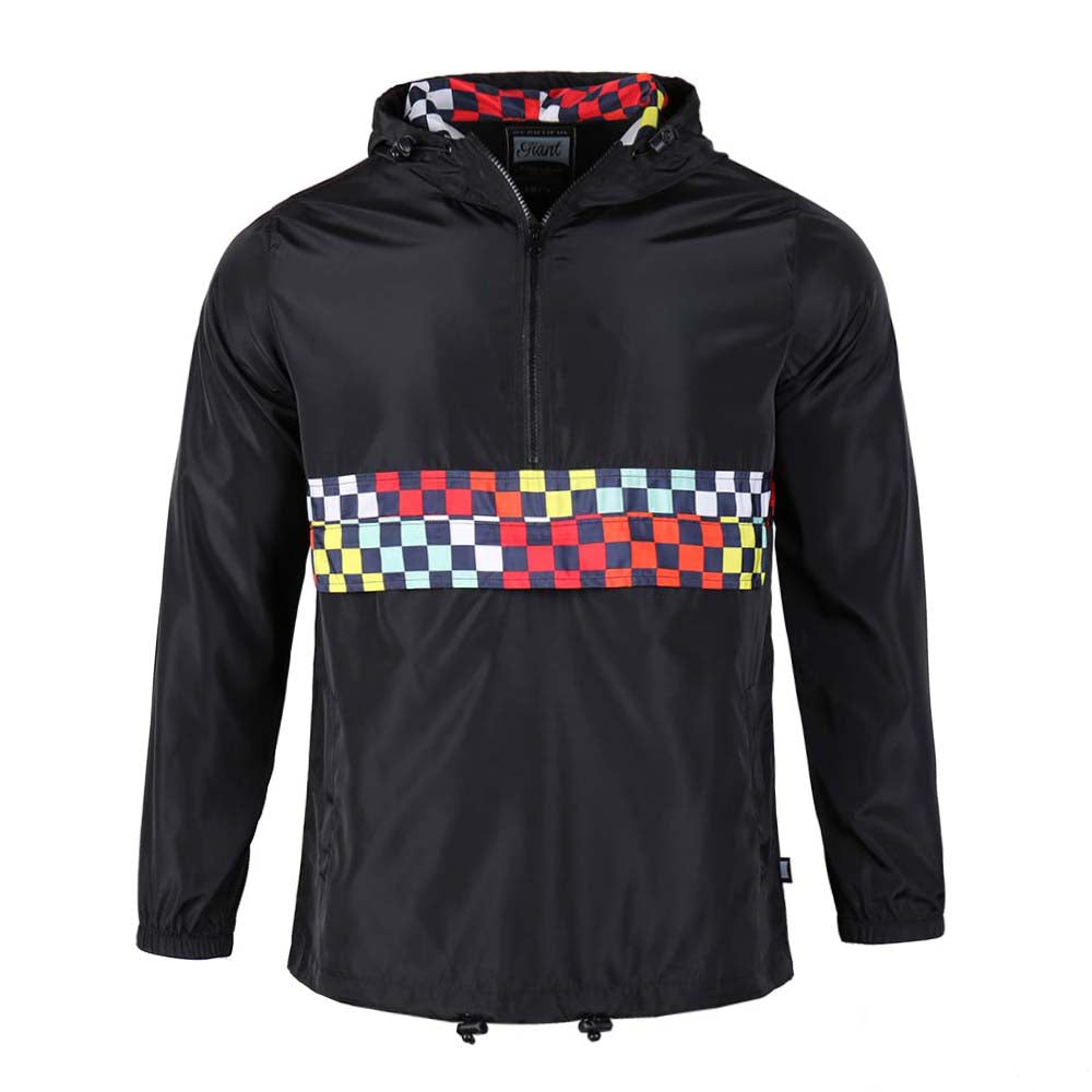 Men's Hooded Lightweight Windbreaker(BGWB3063-BLACK) - Beautiful Giant