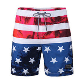 Men's Beach Vacation Swimwear  Shorts (BGT 2026-RED) - Beautiful Giant
