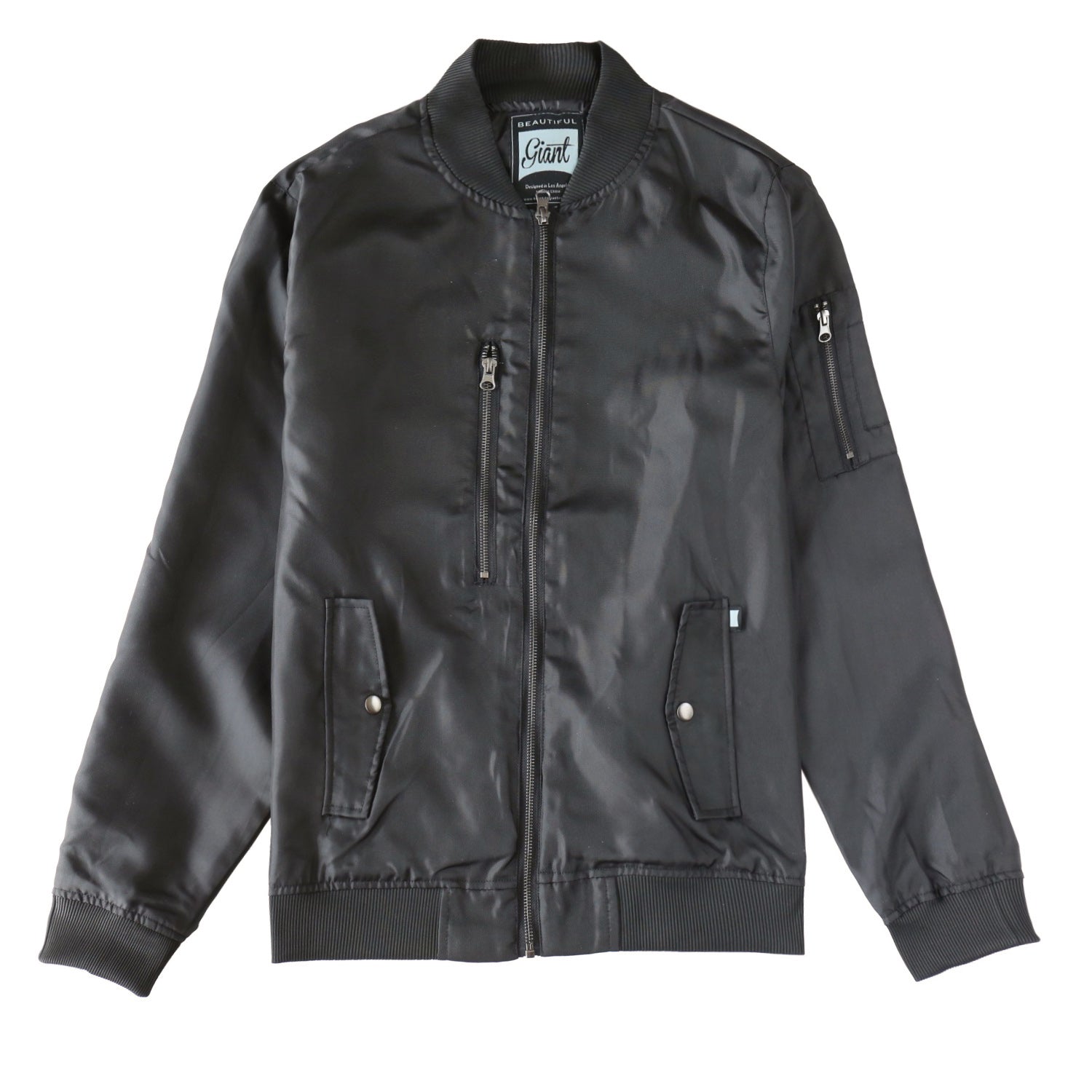 Men's-Casual-Full-Zip-Flight-Bomber-Jacket(F17B0045) - Beautiful Giant