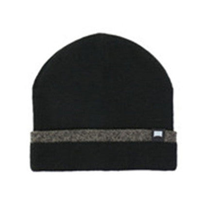 Men's-Women's-Winter-Warm-Outerdoor-Cuff-Hat-Knitted-Beanie-Stret-Ch-Fit-Cap(BG-BEANIE-03-CHARCOAL/BLACK) - Beautiful Giant