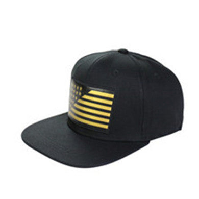 Men's-Hip-Hop-Snapback-Flat-Hat-Baseball-Cap(YF7A05-N-BLACK) - Beautiful Giant