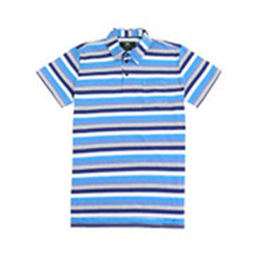 Men's-Casual-Striped-Button-Up-Short-Sleeve-Sports-Pocket-T-shirt-(BGKT-7037P-BLUE) - Beautiful Giant