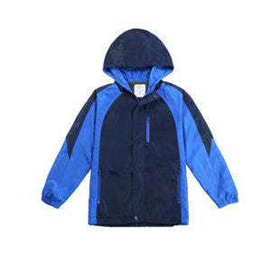 Men's-Casual-Hooded-Lined-Block-Windbreaker(BGWBL3037-NAVY) - Beautiful Giant