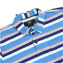 Men's-Casual-Striped-Button-Up-Short-Sleeve-Sports-Pocket-T-shirt-(BGKT-7037P-BLUE) - Beautiful Giant