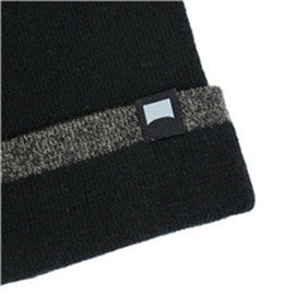 Men's-Women's-Winter-Warm-Outerdoor-Cuff-Hat-Knitted-Beanie-Stret-Ch-Fit-Cap(BG-BEANIE-03-CHARCOAL/BLACK) - Beautiful Giant