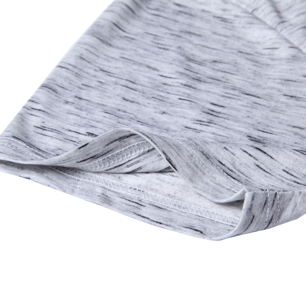 Men's T-shirt Essentails High-tech Crewneck Breathable Running Stripe Top-WHITESPECKLE - Beautiful Giant