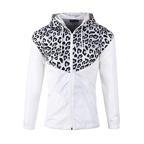 Beautiful Giant Women's Animal Pattern Fashion Hooded Jacket with Full Zip (White/Cheetah, S) - Beautiful Giant