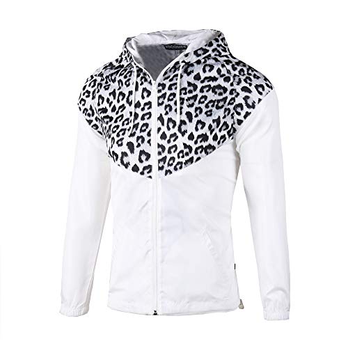 Beautiful Giant Women's Animal Pattern Fashion Hooded Jacket with Full Zip (White/Cheetah, S) - Beautiful Giant