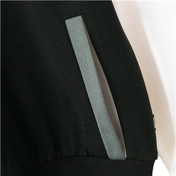 Men's-Full-Zip--Sports-Jacket-(YF8J02-BLK/WHT) - Beautiful Giant