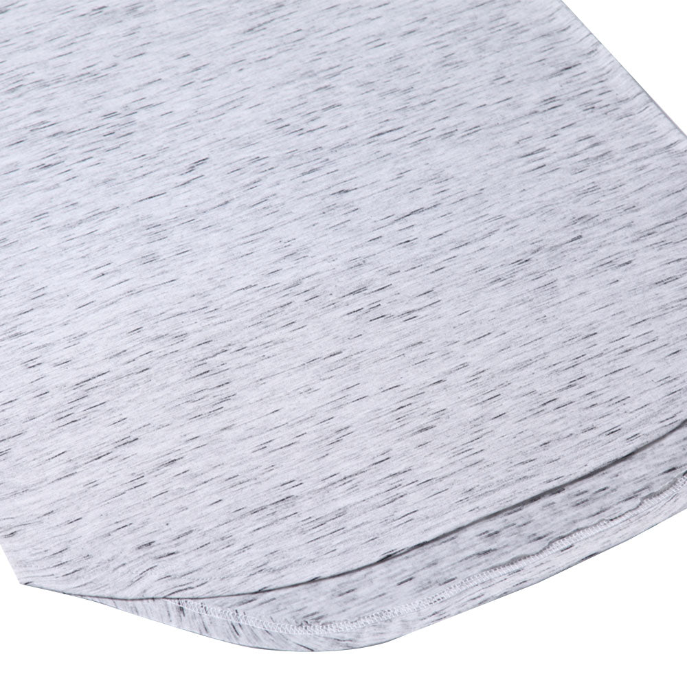 Men's T-shirt Essentails High-tech Crewneck Breathable Running Stripe Top-WHITESPECKLE - Beautiful Giant