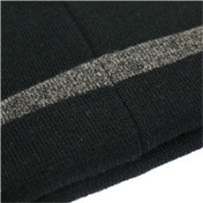 Men's-Women's-Winter-Warm-Outerdoor-Cuff-Hat-Knitted-Beanie-Stret-Ch-Fit-Cap(BG-BEANIE-03-CHARCOAL/BLACK) - Beautiful Giant