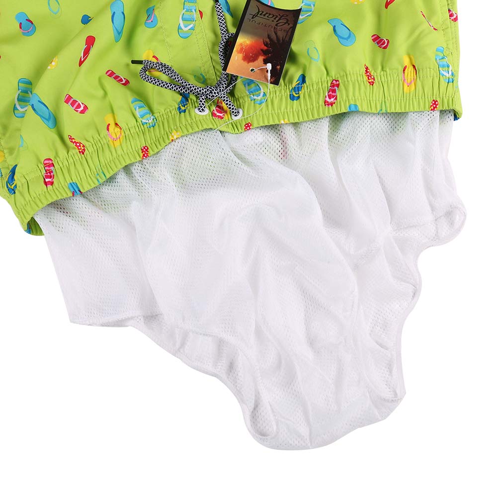 Boy's Kid Family Match Fast Dry Mesh Lining Swim Trunks Shorts (BGBT 2019-LIME) - Beautiful Giant