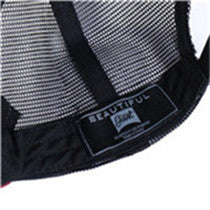 Men's-Casual-Striped-Adjustable-Snapback-Mesh-Trucker-Baseball-Cap-(YS8A01-I-OX-BLOOD) - Beautiful Giant