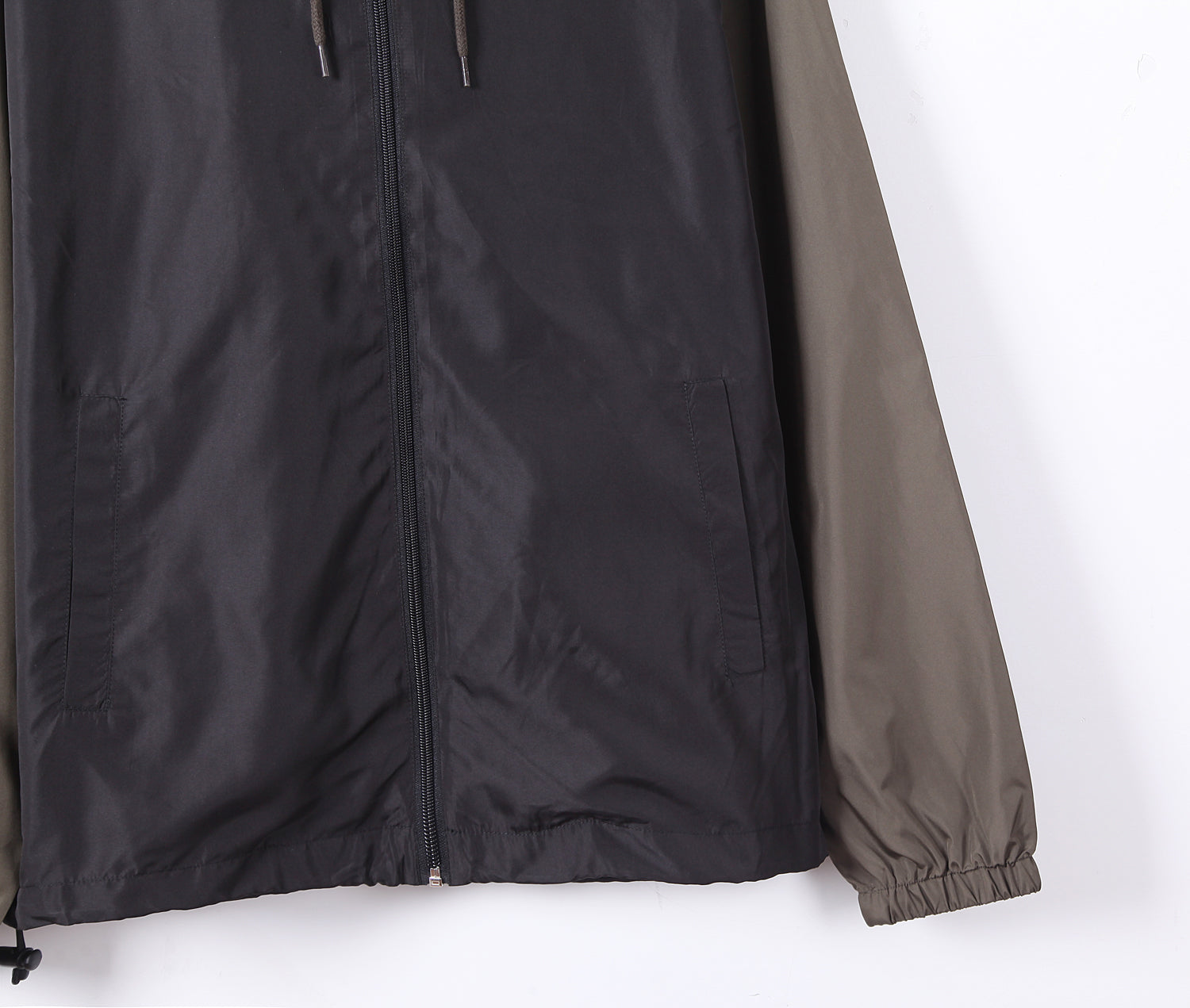 Men's Hooded Full Zipper Pocket Windproof Windbreaker by Same Style of