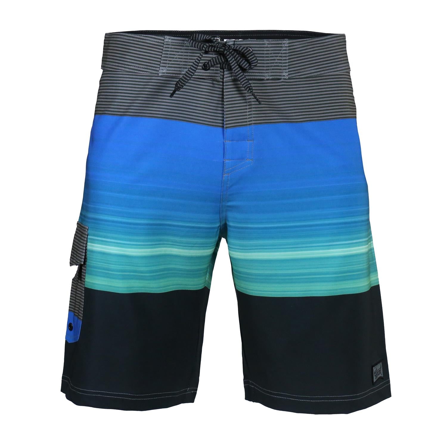 Beautiful Giant Men s Teen s Elastic Board Shorts Surfing Active Swim Trunks Beach Sunbath Sport 36 TRIFECTA BLUE