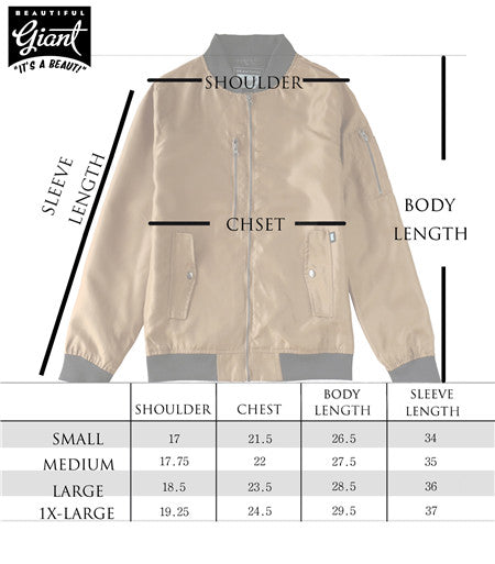 Men's-Casual-Full-Zip-Flight-Bomber-Jacket(F17B0045) - Beautiful Giant